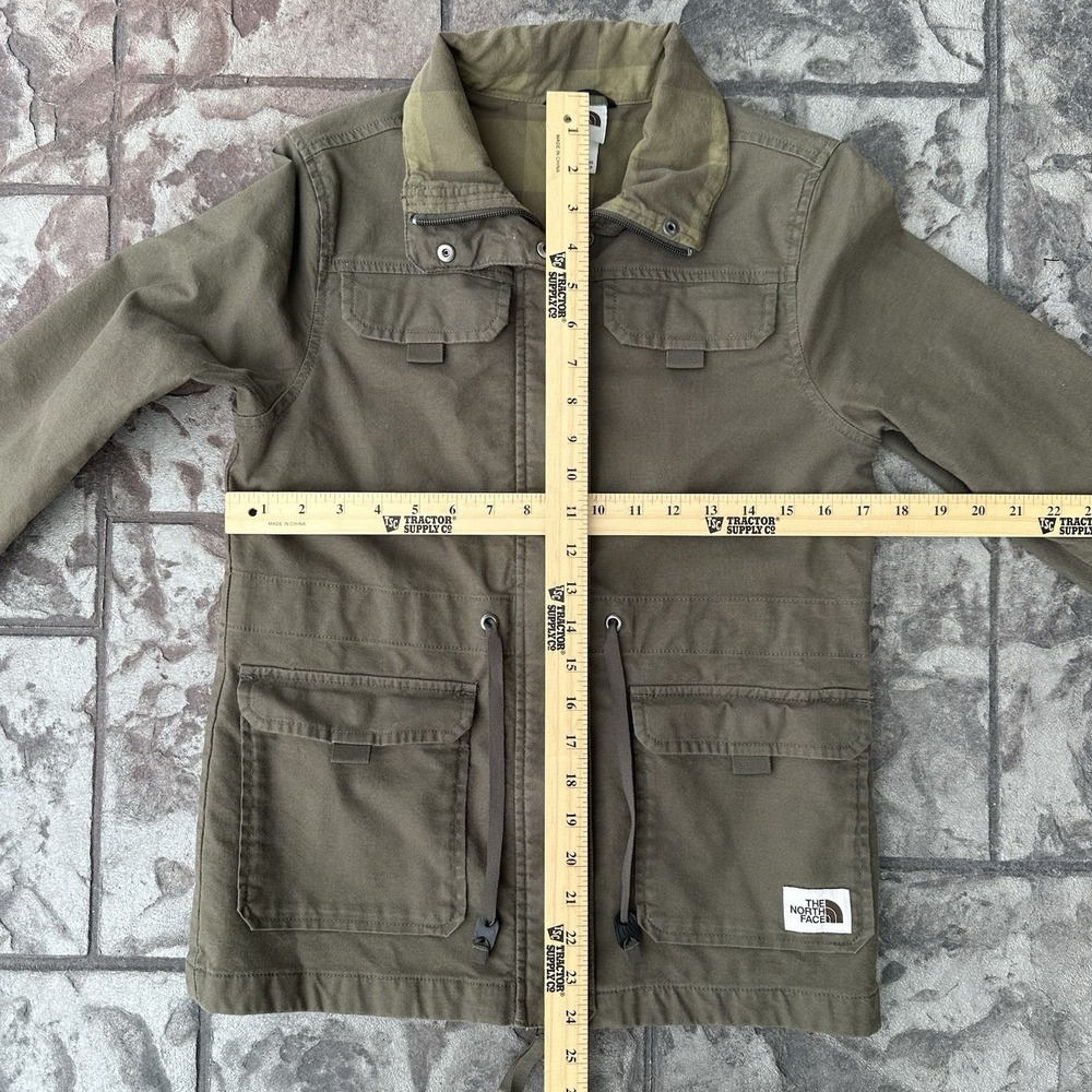 The North Face‎ Women's Size XS Field Jacket Army Green Stretch Utility Pockets - Picture 6 of 8